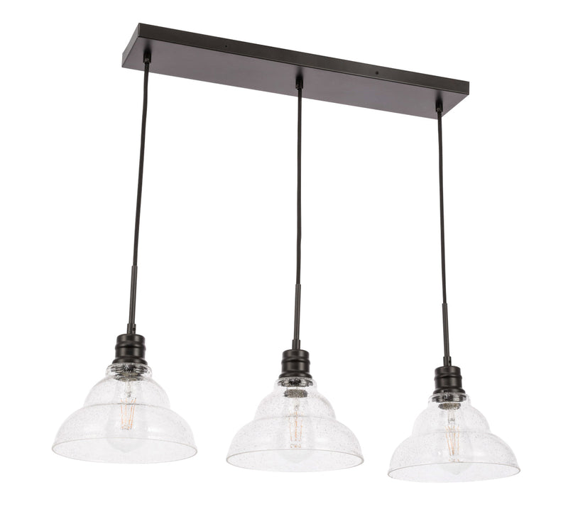 media image for Clive 3 Light Pendant Living District Ld6222Bk 10 259