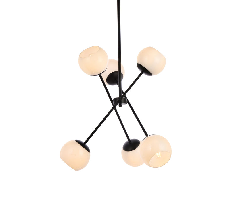 media image for Axl 6 Light Pendant Living District Ld656D24Bk 9 249