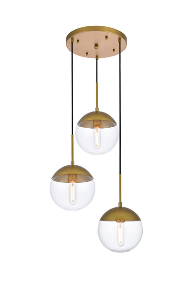 product image for Eclipse 3 Light Pendant Living District Ld6122Bk 18 69