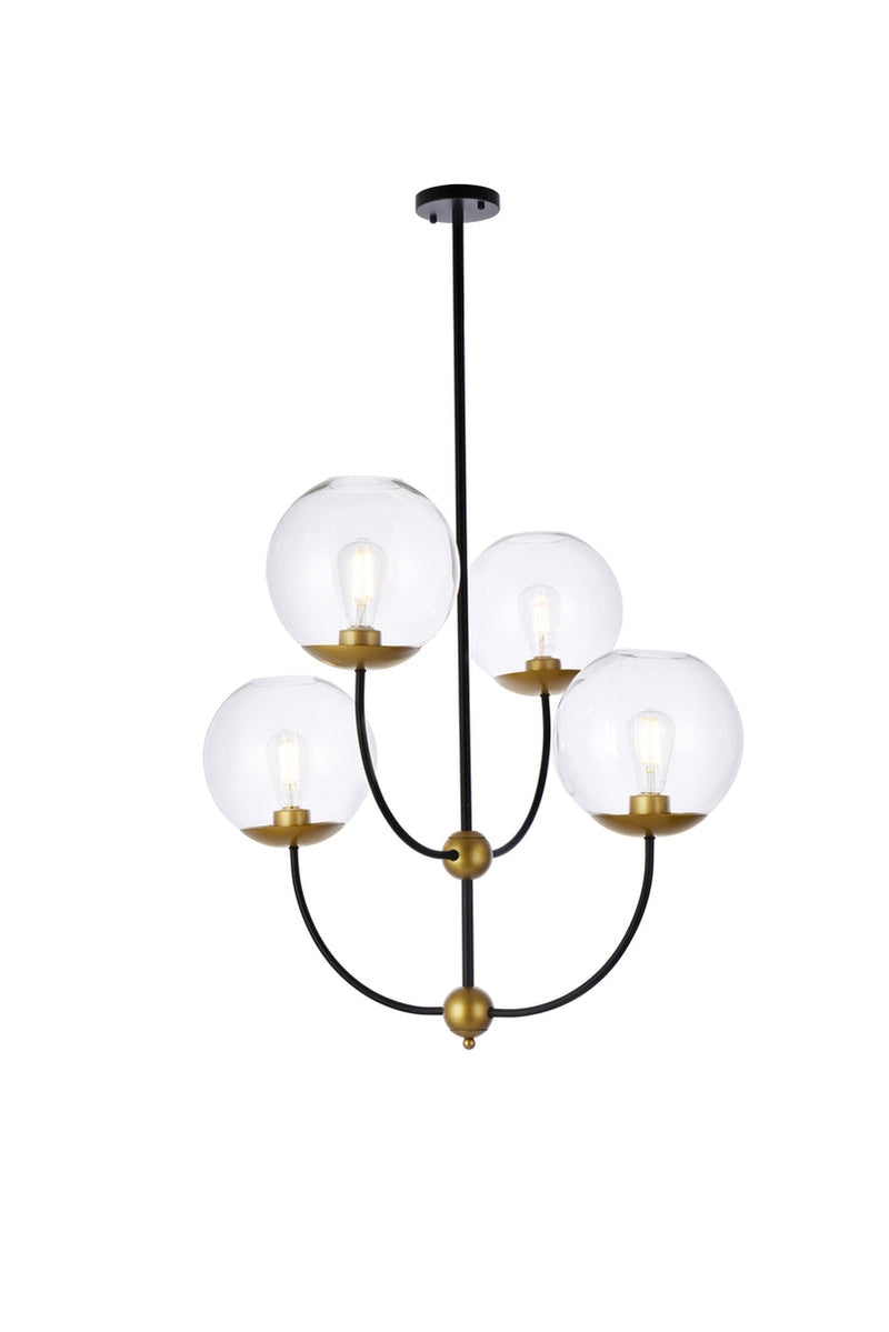 media image for Lennon 4 Light Pendant Living District Ld652D30Bk 2 221