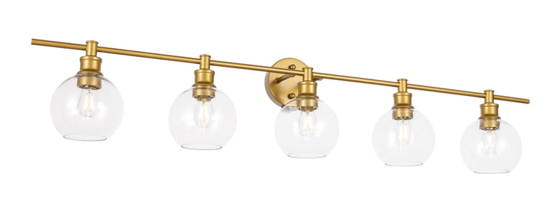 media image for Collier 5 Light Bath Sconces Living District Ld2326Bk 58 244