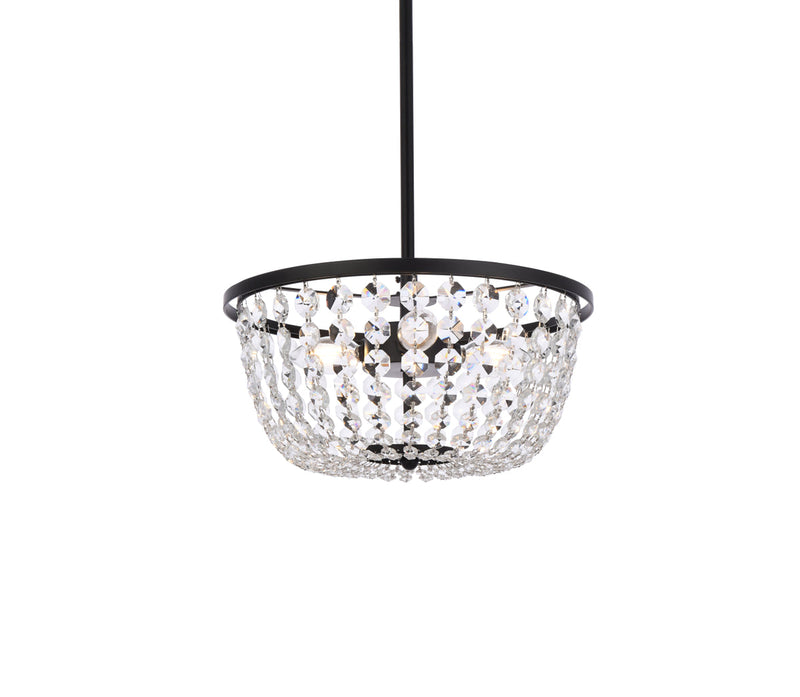 media image for Gianna 3 Light Pendant Elegant Lighting 1114D10Bk 10 251