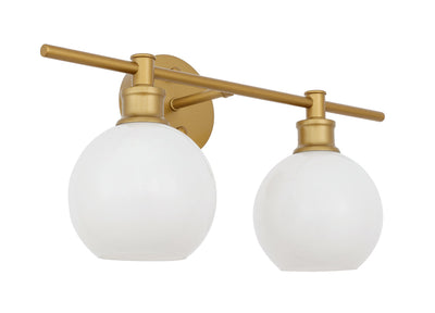 product image for Collier 2 Light Bath Sconces Living District Ld2314Bk 94 26