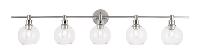 media image for Collier 5 Light Bath Sconces Living District Ld2326Bk 48 261