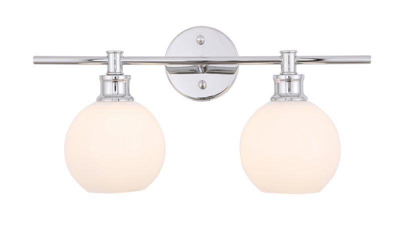 media image for Collier 2 Light Bath Sconces Living District Ld2314Bk 54 235