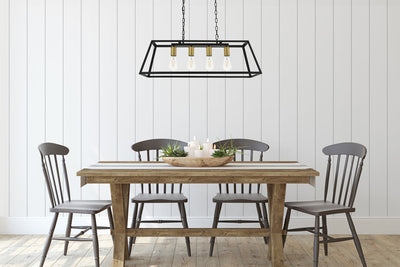 product image for Resolute 4 Light Pendant Living District Ld4061D32Bk 34 52