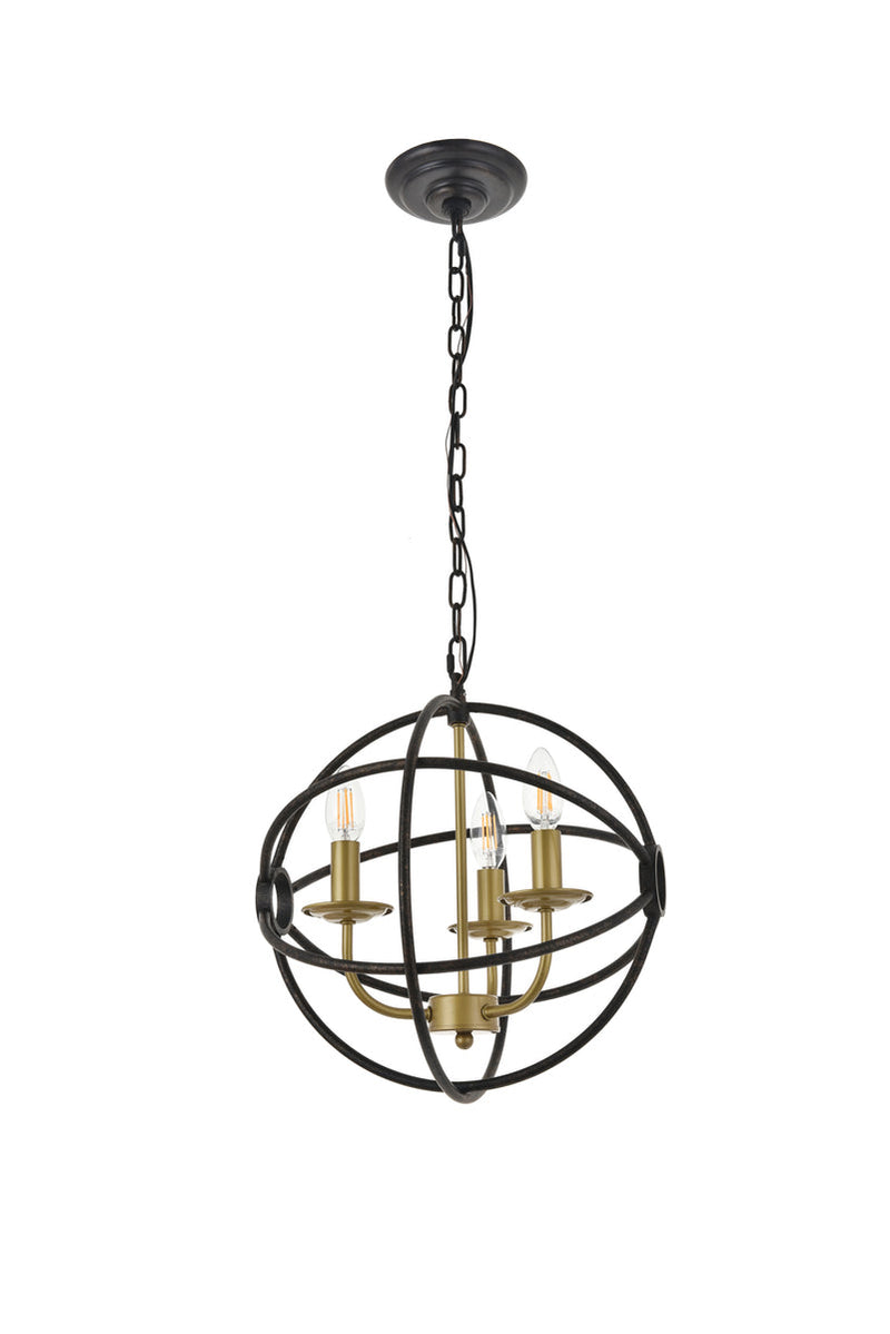 media image for Octavia 3 Light Pendant Living District Ld4006D14Brd 4 279