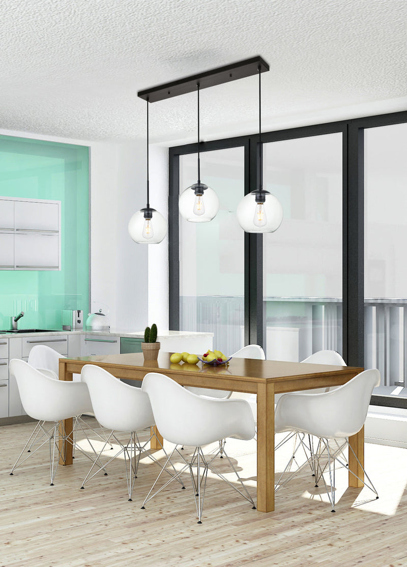 media image for Baxter 3 Light Pendant Living District Ld2208Bk 95 275