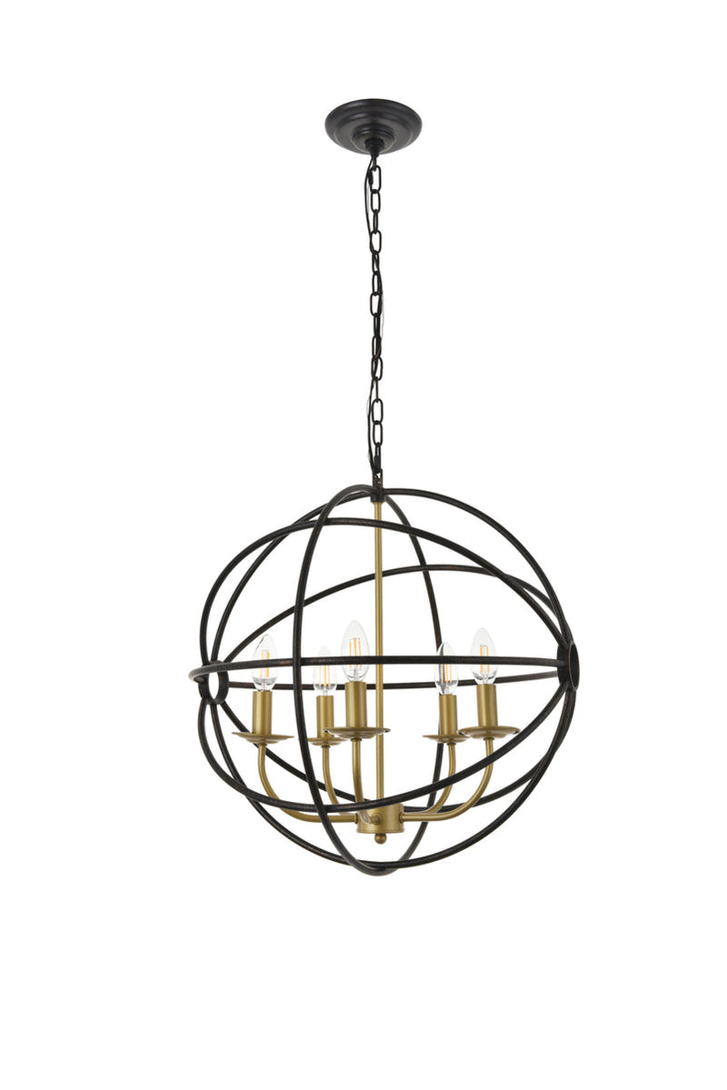 media image for Octavia 5 Light Pendant Living District Ld4006D20Brd 7 263