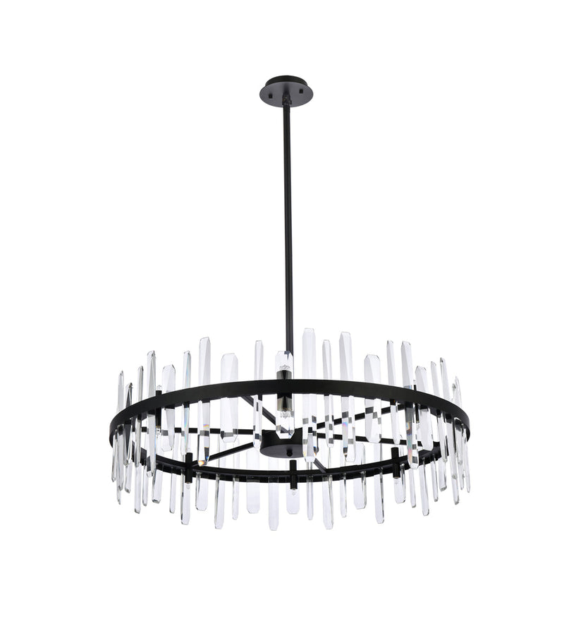 media image for Serena 16 Light Chandelier Elegant Lighting 2200G30Bk 52 246