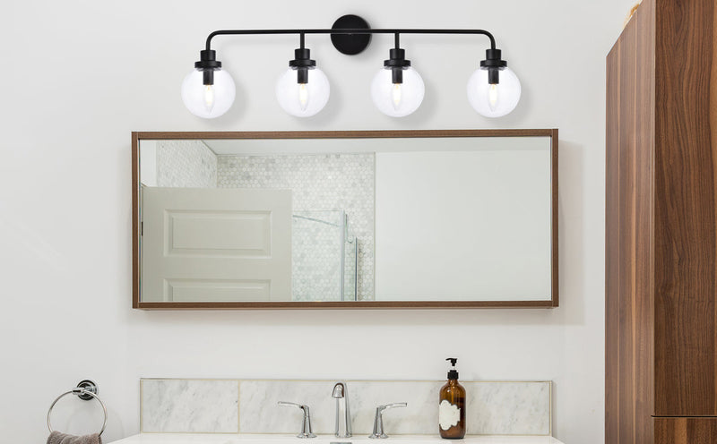 media image for Hanson 4 Light Bath Sconces Living District Ld7036W38Bk 42 278