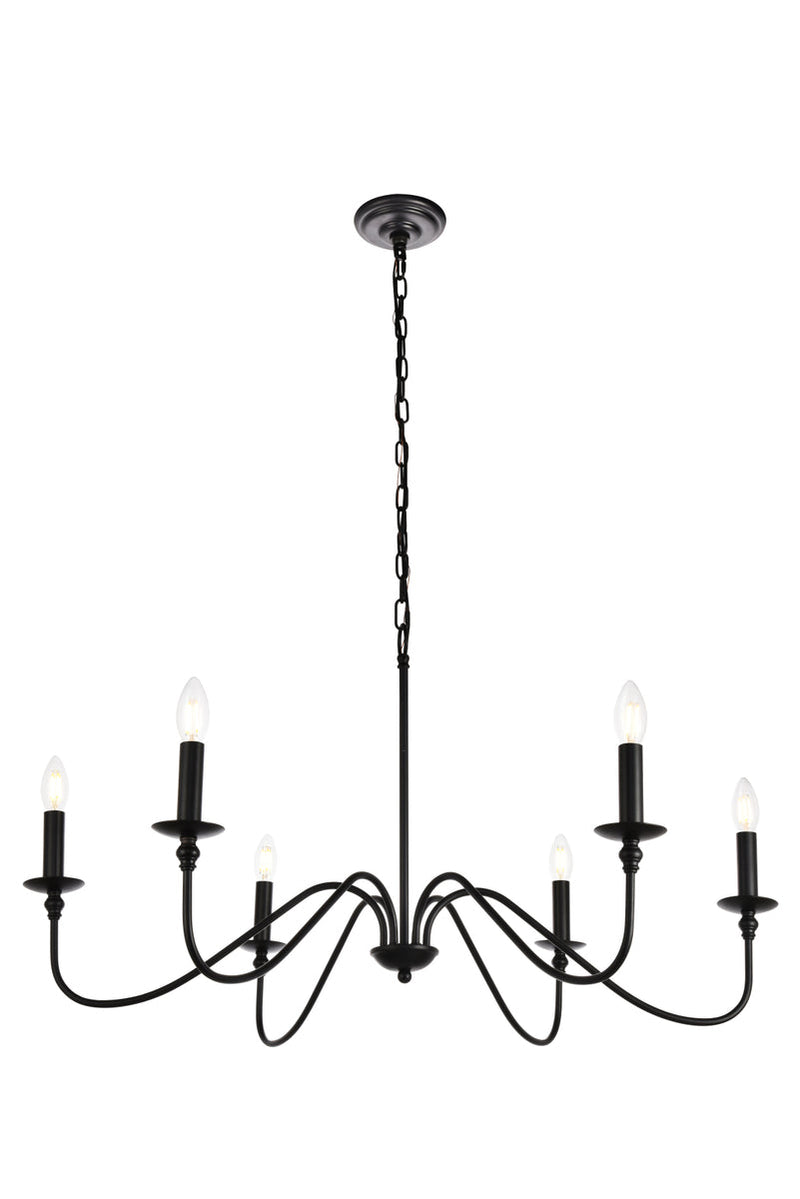 media image for Rohan 6 Light Chandelier Living District Ld5006D36Mb 2 213