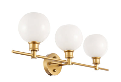 product image for Collier 3 Light Bath Sconces Living District Ld2318Bk 46 19