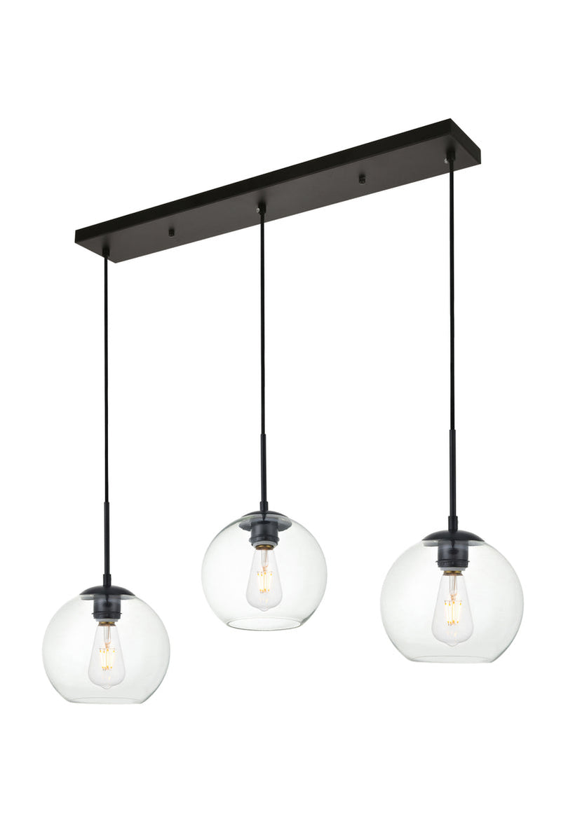 media image for Baxter 3 Light Pendant Living District Ld2208Bk 29 235