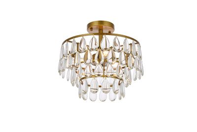 product image for Mila 3 Light Flush Mount Elegant Lighting 1103F12Bk 14 71