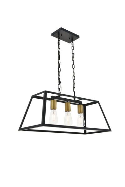 product image for Resolute 3 Light Pendant Living District Ld4061D25Bk 17 25