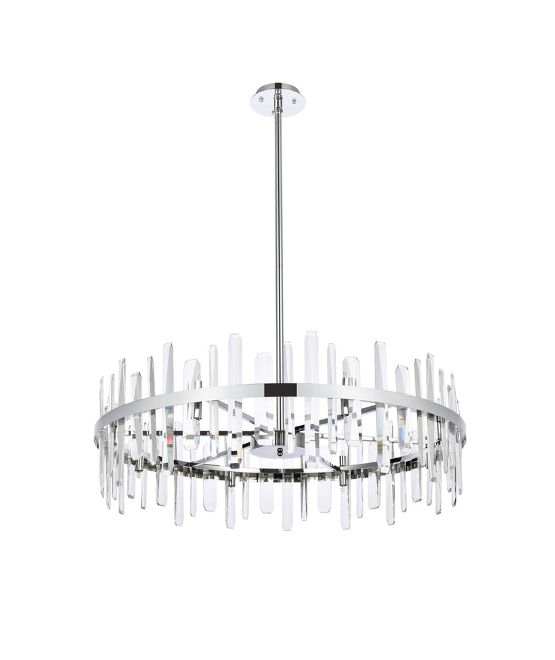 media image for Serena 16 Light Chandelier Elegant Lighting 2200G30Bk 53 233