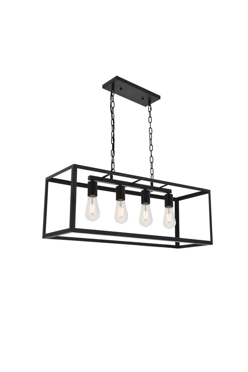 media image for Resolute 4 Light Pendant Living District Ld4061D32Bk 15 26