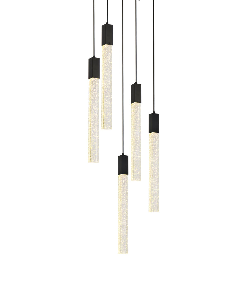 media image for Weston 5 Light Pendant Elegant Lighting 2066D16Bk 10 268