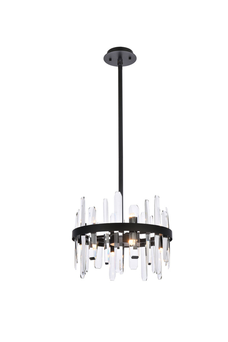 media image for Serena 8 Light Pendant Elegant Lighting 2200D16Bk 1 237