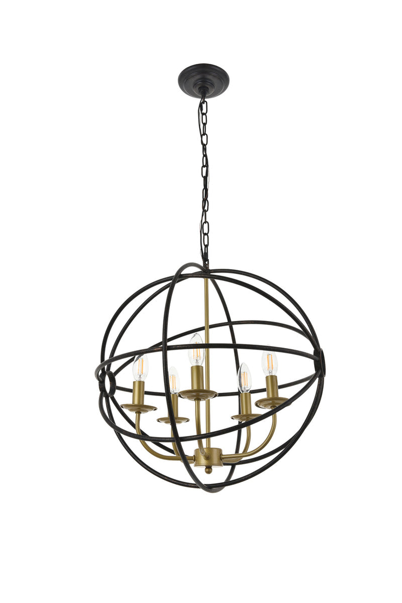 media image for Octavia 5 Light Pendant Living District Ld4006D20Brd 11 253