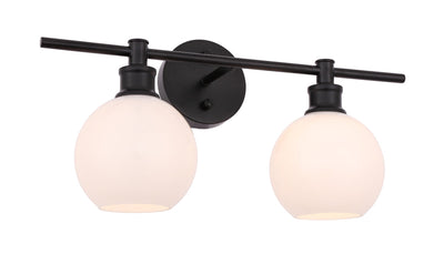 product image for Collier 2 Light Bath Sconces Living District Ld2314Bk 74 34