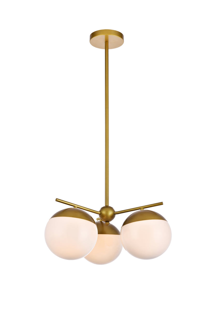 media image for Eclipse 3 Light Pendant Living District Ld6122Bk 21 233