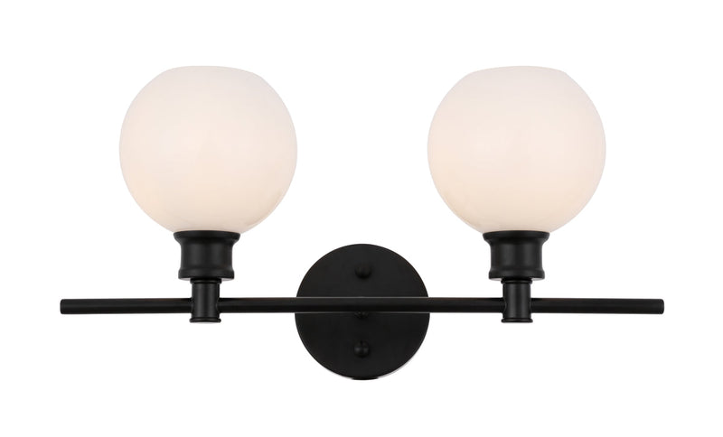 media image for Collier 2 Light Bath Sconces Living District Ld2314Bk 2 297