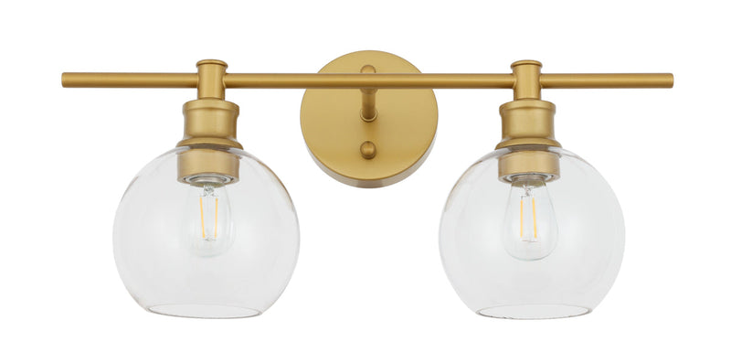 media image for Collier 2 Light Bath Sconces Living District Ld2314Bk 69 282