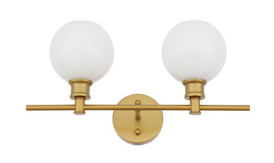 product image for Collier 2 Light Bath Sconces Living District Ld2314Bk 22 62