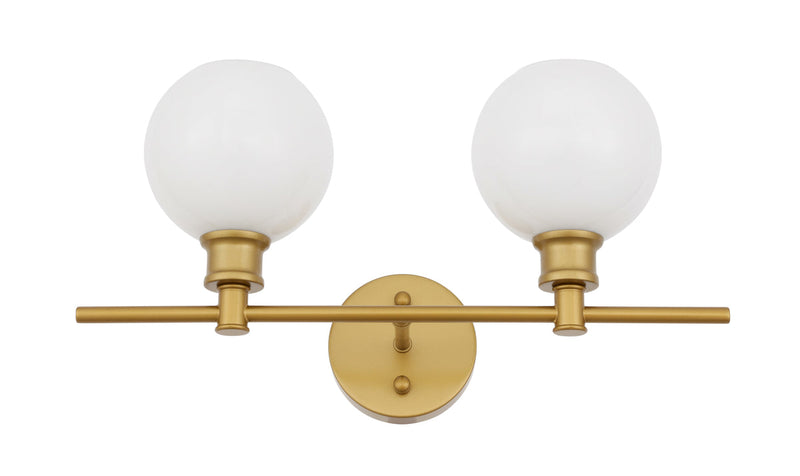 media image for Collier 2 Light Bath Sconces Living District Ld2314Bk 22 246