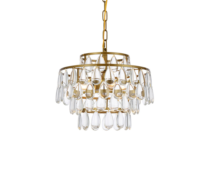 media image for Mila 3 Light Pendant Elegant Lighting 1102D12Bk 14 265