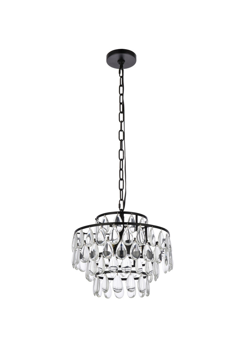 media image for Mila 3 Light Pendant Elegant Lighting 1102D12Bk 49 284