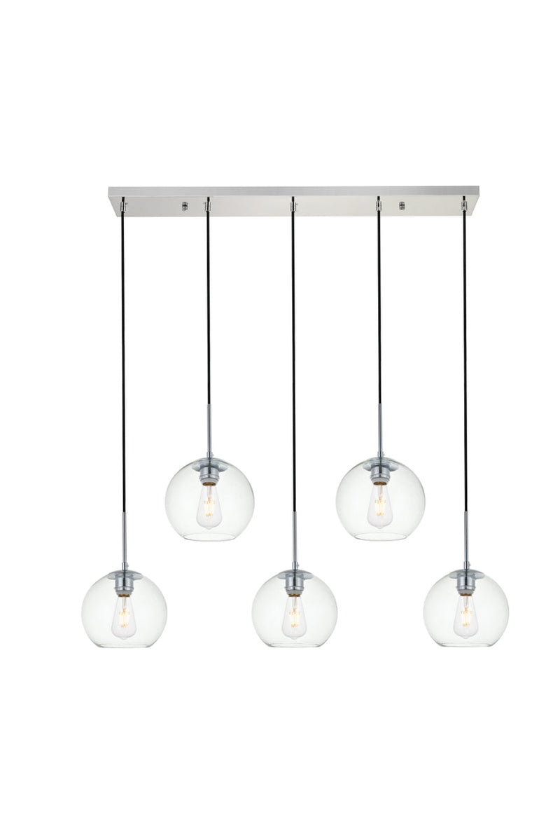 media image for Baxter 5 Light Pendant Living District Ld2226Bk 6 232