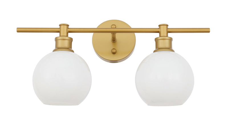 media image for Collier 2 Light Bath Sconces Living District Ld2314Bk 70 246