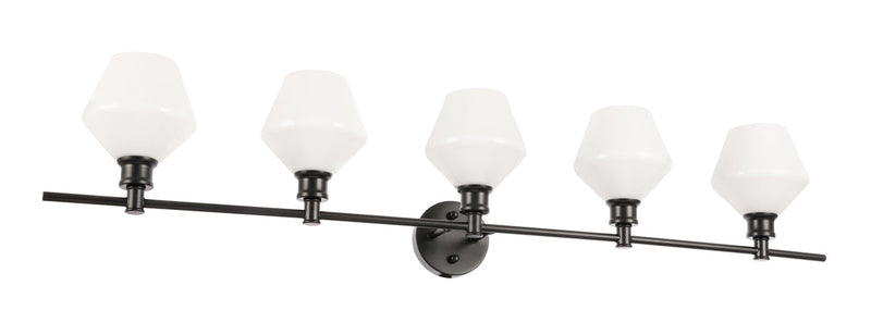 media image for Gene 5 Light Bath Sconces Living District Ld2324Bk 20 231