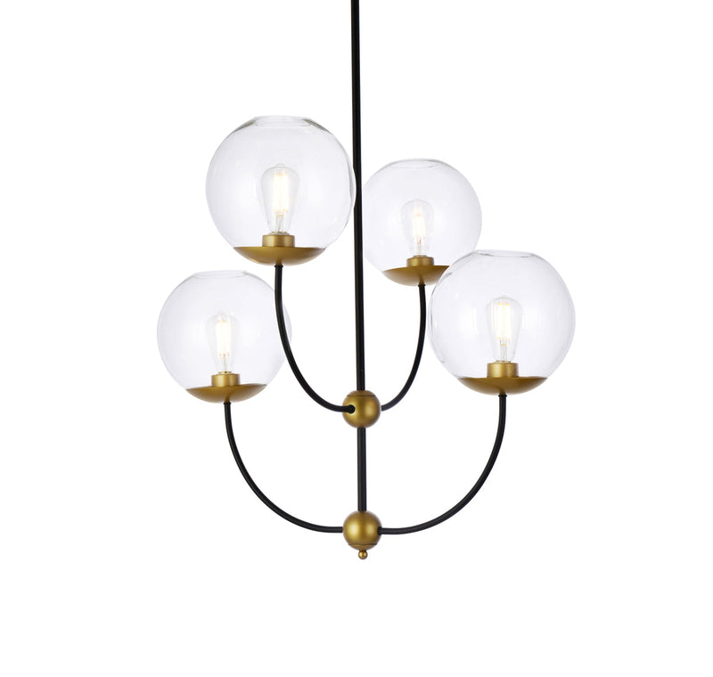 media image for Lennon 4 Light Pendant Living District Ld652D30Bk 8 265