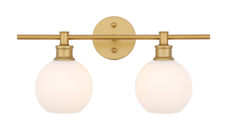 media image for Collier 2 Light Bath Sconces Living District Ld2314Bk 52 268