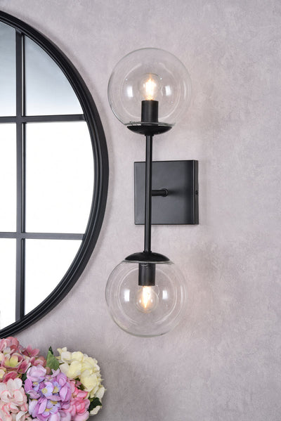 product image for Neri 2 Light Bath Sconces Living District Ld2357Bk 43 65