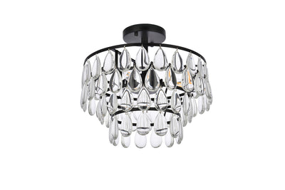 product image for Mila 3 Light Flush Mount Elegant Lighting 1103F12Bk 49 26