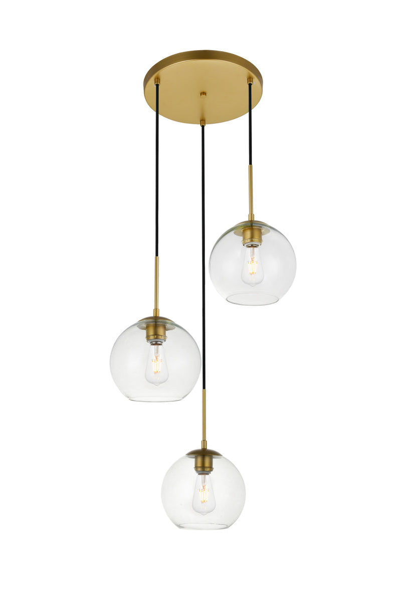 media image for Baxter 3 Light Pendant Living District Ld2208Bk 3 296