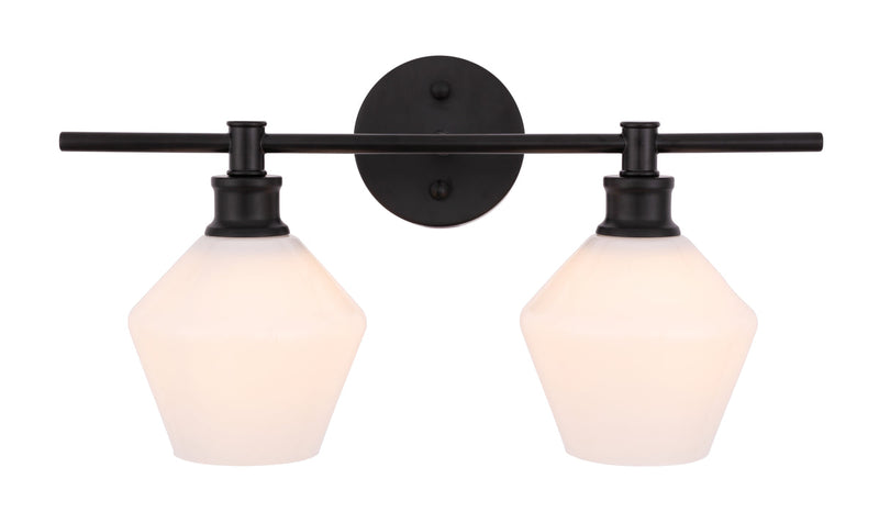 media image for Gene 2 Light Bath Sconces Living District Ld2312Bk 50 223