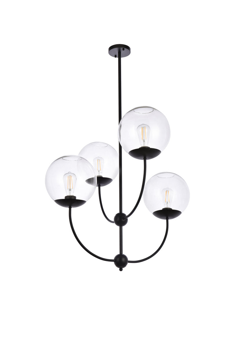 media image for Lennon 4 Light Pendant Living District Ld652D30Bk 31 288