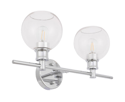 product image for Collier 2 Light Bath Sconces Living District Ld2314Bk 47 22