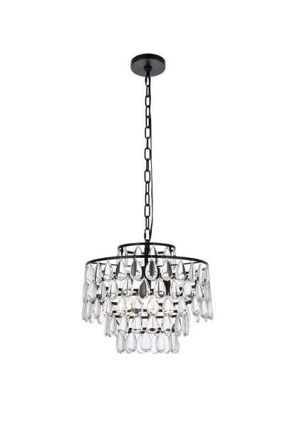 product image for Mila 3 Light Pendant Elegant Lighting 1102D12Bk 7 25