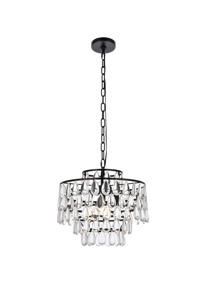 media image for Mila 3 Light Pendant Elegant Lighting 1102D12Bk 7 298