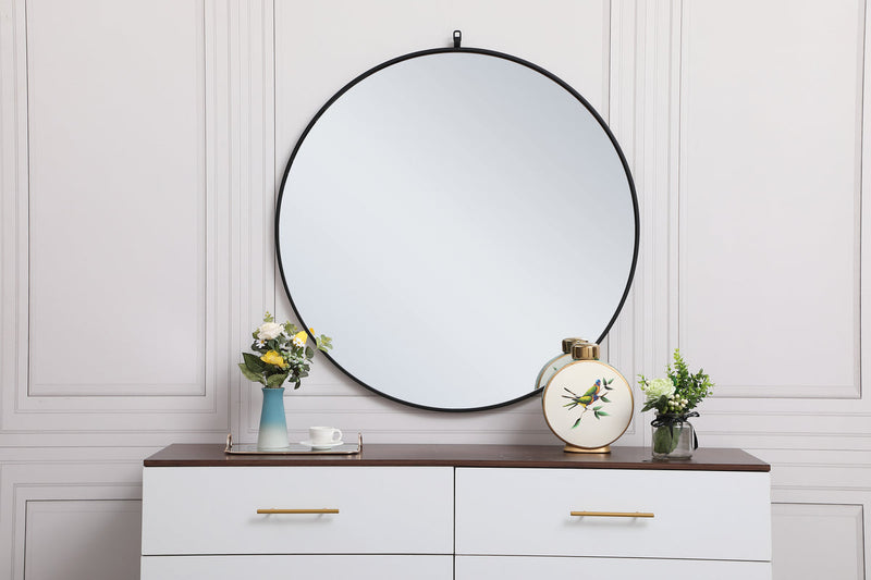 media image for Rowan Vanity Mirror Elegant Decor Mr4718Bk 58 229