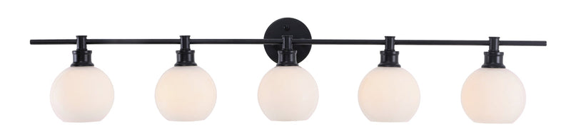 media image for Collier 5 Light Bath Sconces Living District Ld2326Bk 45 214