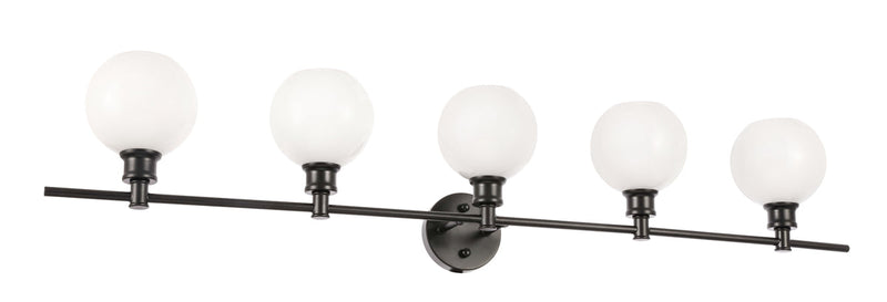 media image for Collier 5 Light Bath Sconces Living District Ld2326Bk 16 280