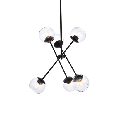 product image for Axl 6 Light Pendant Living District Ld656D24Bk 7 33